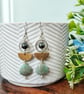 Minimalist Sterling Silver and Amazonite Crescent Earrings - Image 5