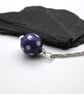 purple glass polka dot pendant necklace - Image 3