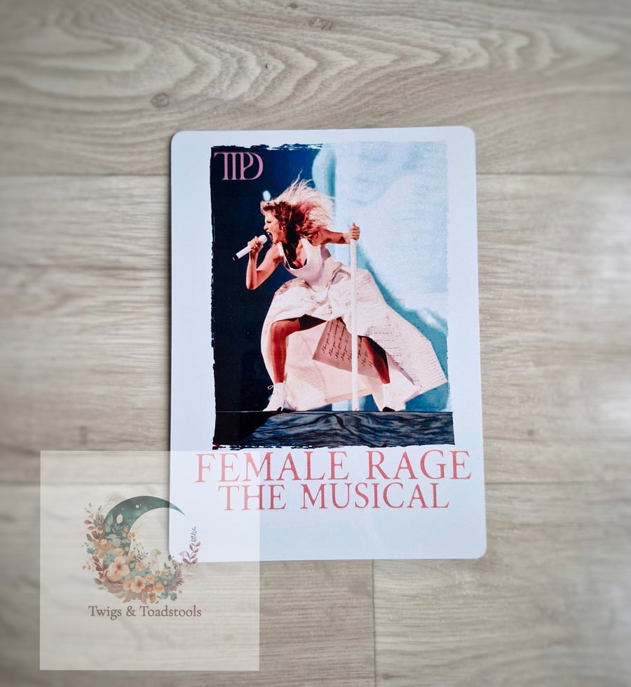 Taylor swift female rage metal sign wall art 