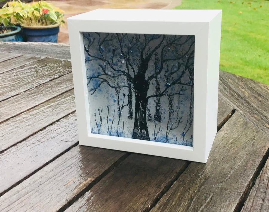  3 dimensional winter tree scene 