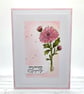 Sympathy Card - original hand-drawn chrysanthemum flowers