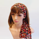 Pin up hair scarf, chiffon head scarf, skinny headband