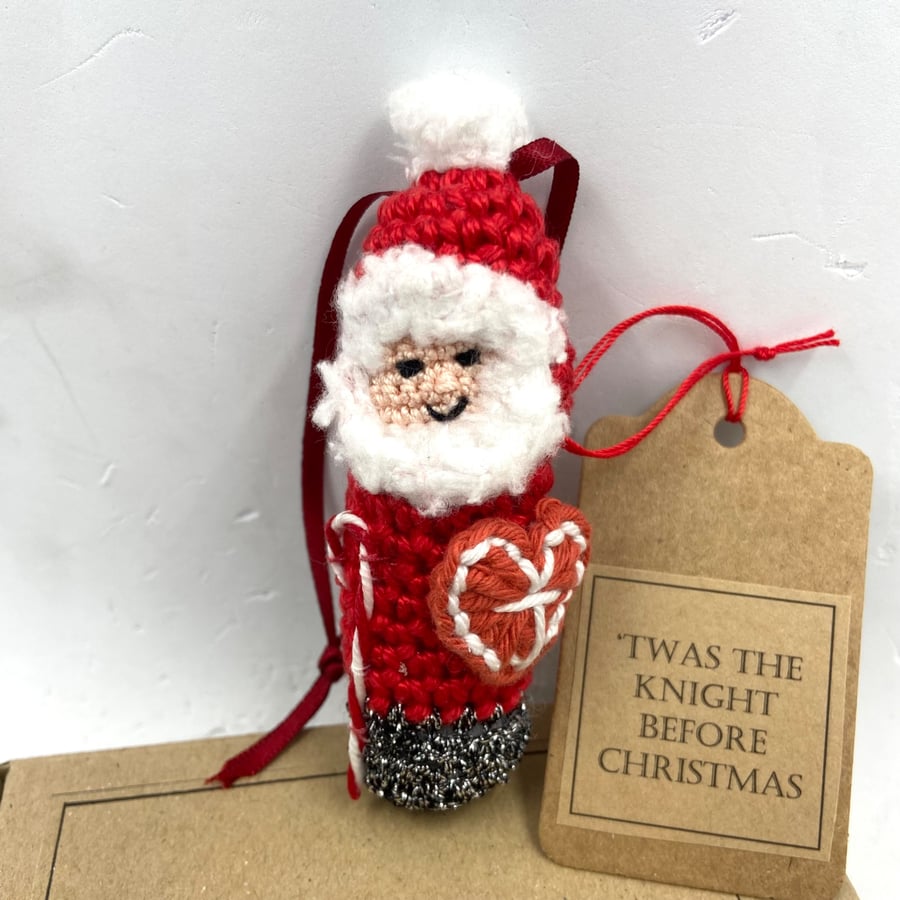 Crochet Knight Before Christmas Tree Decoration 