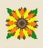 Sunflower Needlepoint Chart PDF - Colourful Modern Tapestry Pattern