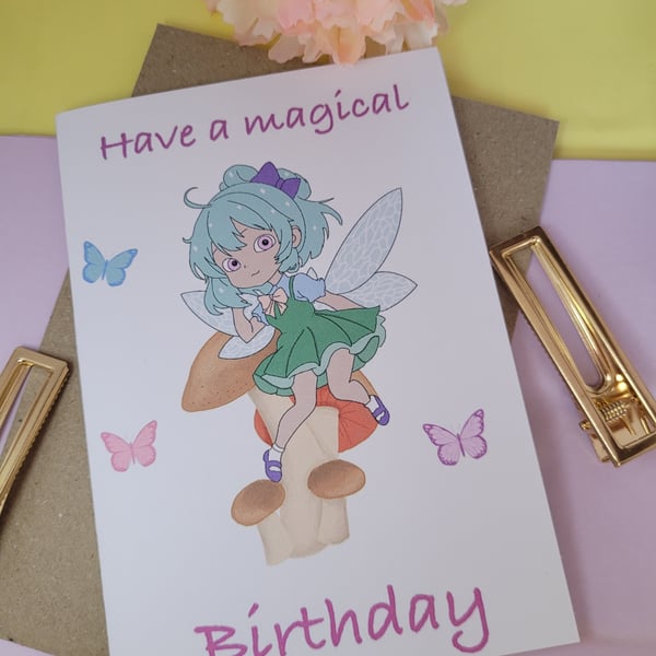 Fairy birthday card 