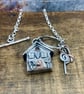 Handmade Silver Gingerbread House Pendant - Image 9