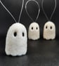 Wee Woolly Ghostie - needle felted hanging ghost decoration - Image 10