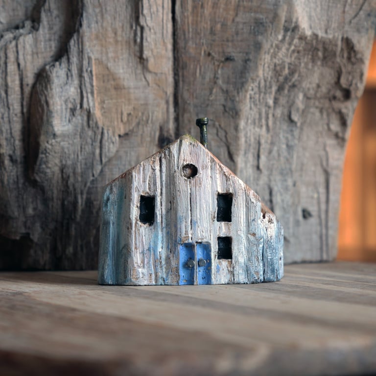 Wonky Driftwood Hoose, Driftwood Art from Scotland No7.
