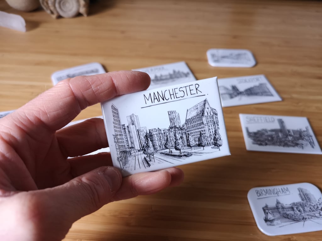 Manchester Skyline Magnet
