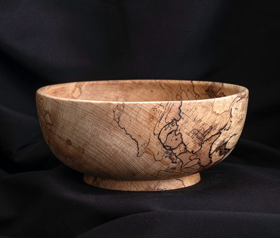 Spalted Beech bowl W170mm by H70mm