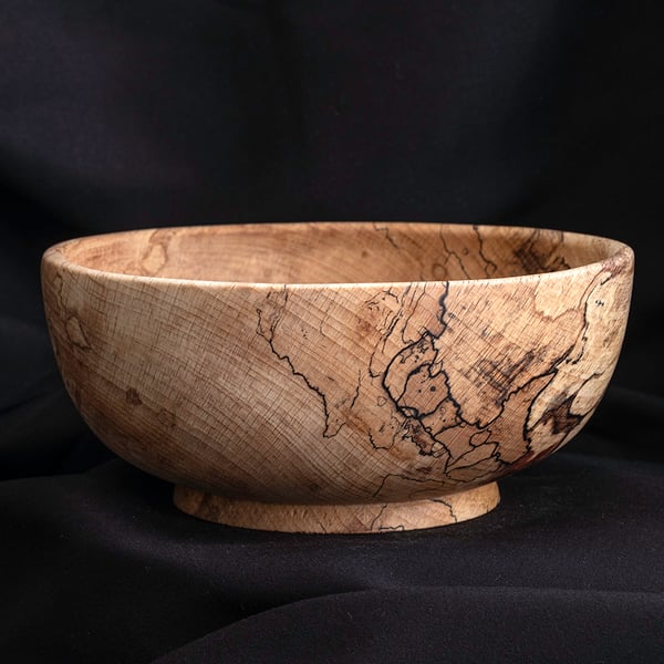 Spalted Beech bowl W170mm by H70mm