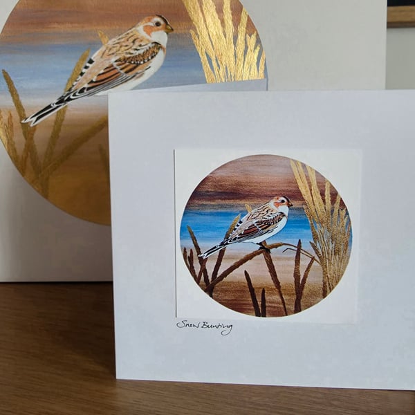 Snow Bunting Card 
