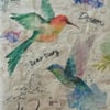 Custom Order - A6 Notebook Hummingbird Collage