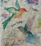 Custom Order - A6 Notebook Hummingbird Collage