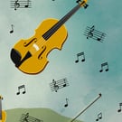 Violins - musical print