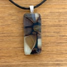Fused Glass 'Animal Print' Pendant