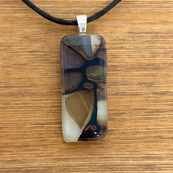 Fused Glass 'Animal Print' Pendant
