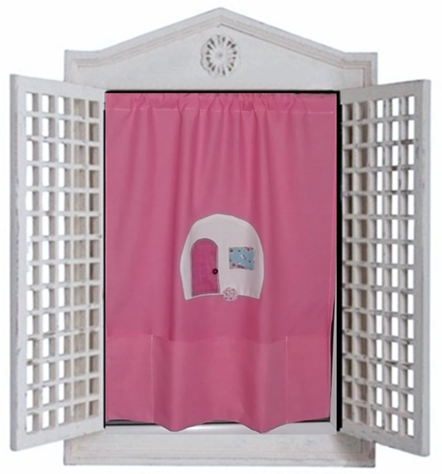 Little Curtain Caravan theme Pocketed Handmade 100% Unique