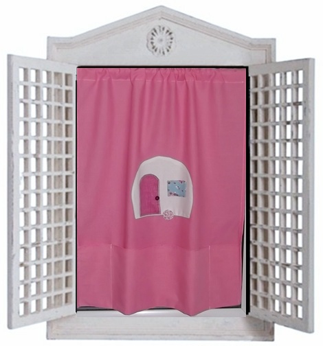 Little Curtain Caravan theme Pocketed Handmade 100% Unique