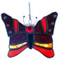 Red Admiral Butterfly Suncatcher Stained Glass Handmade  - Image 3