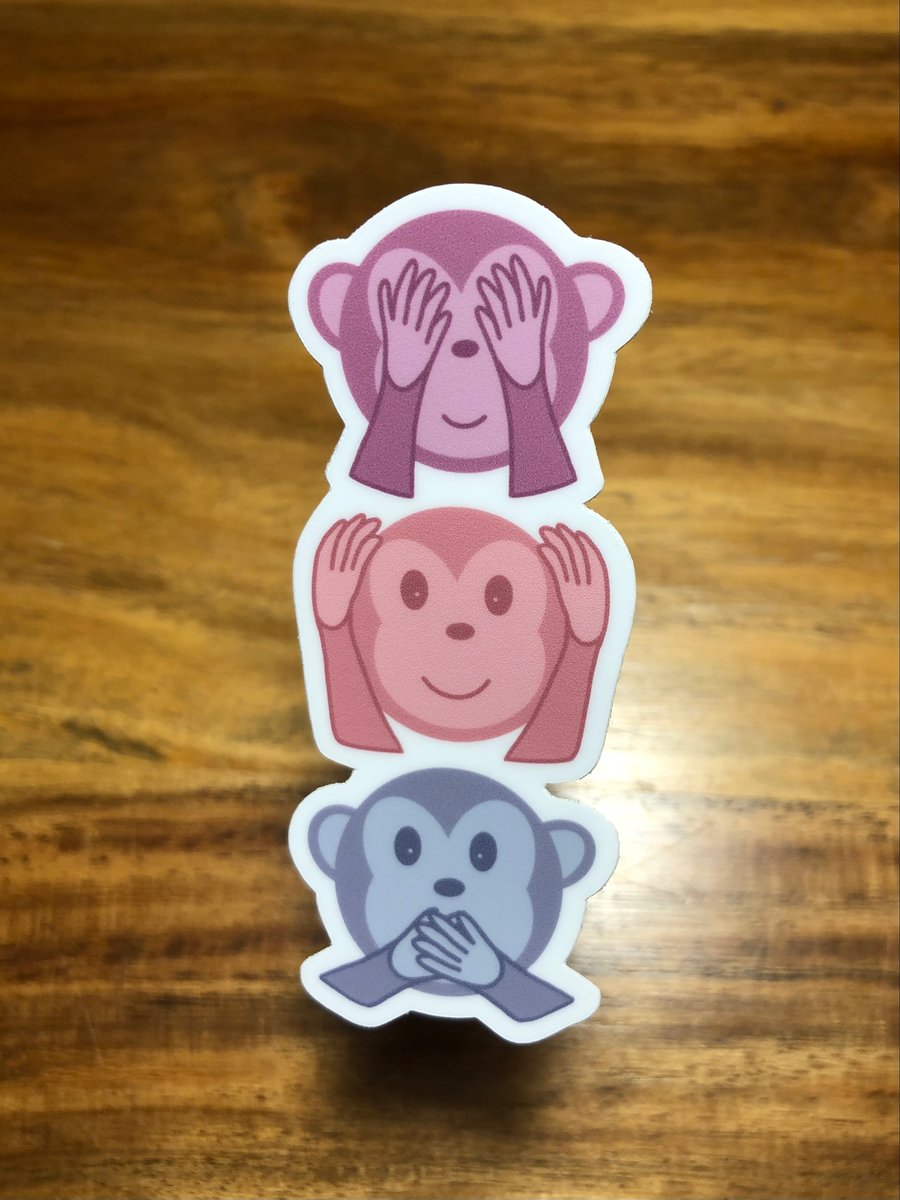 Three Wise Monkey’s Vinyl Sticker 
