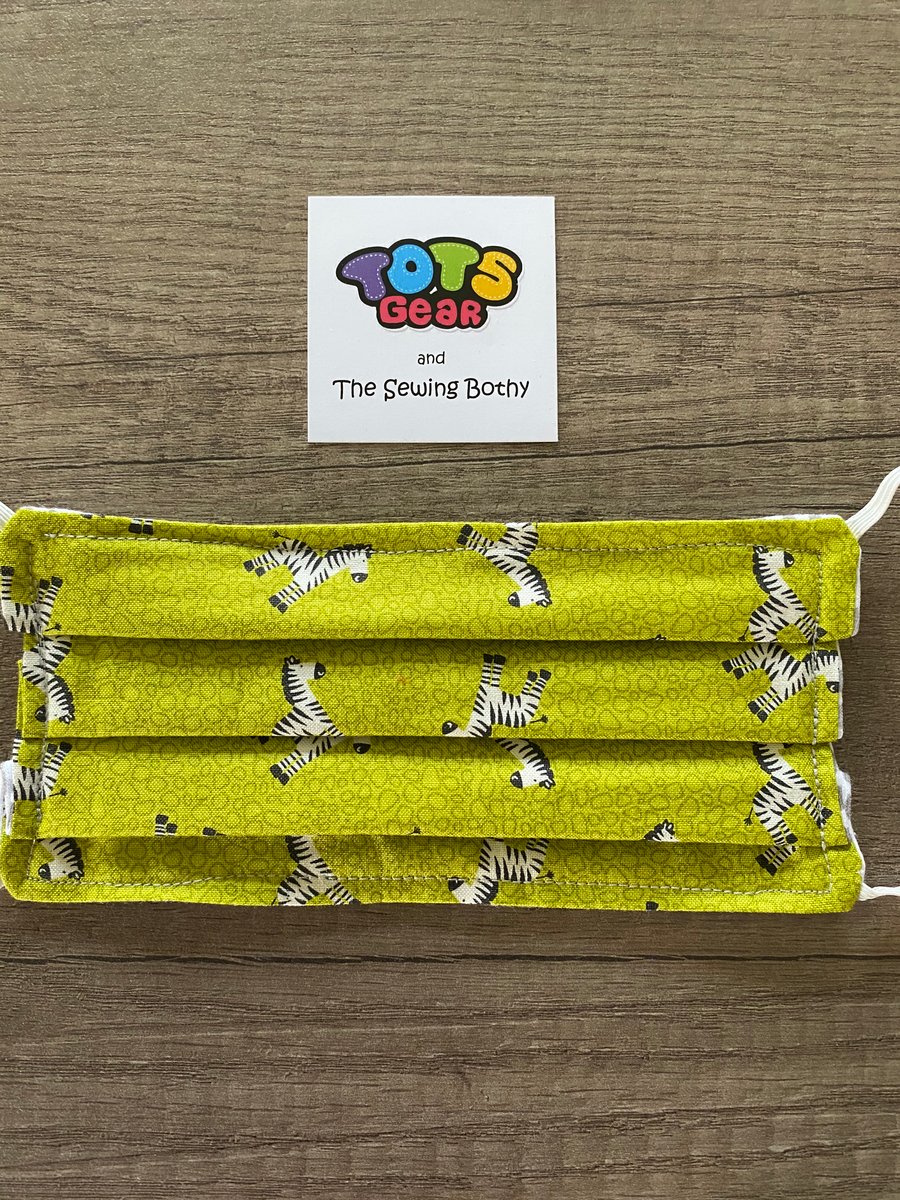 Green Zebra Face Mask 