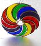 Rainbow Swirls Stained Glass Suncatcher Circular - Image 7