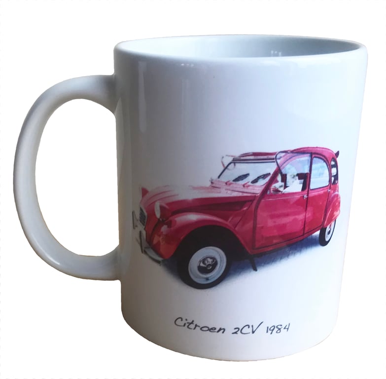 Citroen 2 CV 1984 - 11oz Ceramic Mug - A French institution!