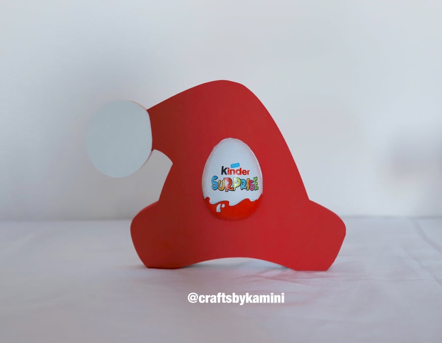 Santa's Hat Holding a Kinder Egg
