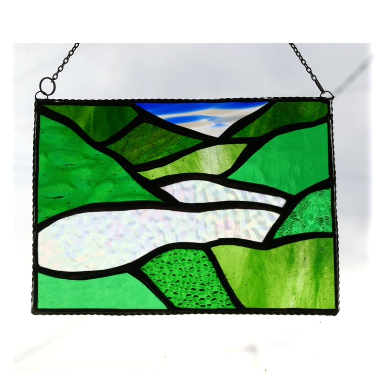Lake District Panel Stained Glass Picture Landscape 016 Art