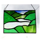 Lake District Panel Stained Glass Picture Landscape 016 Art