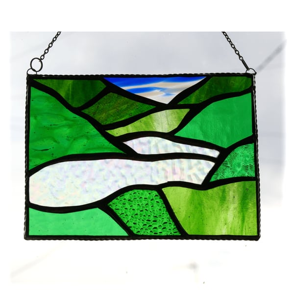 Lake District Panel Stained Glass Picture Landscape 016 Art