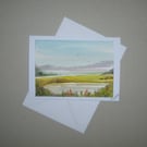 original art hand painted landscape greetings card ( ref FA 208 K5 )