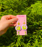 Clay Earring - 'Leafy Purple Skies' - Image 3