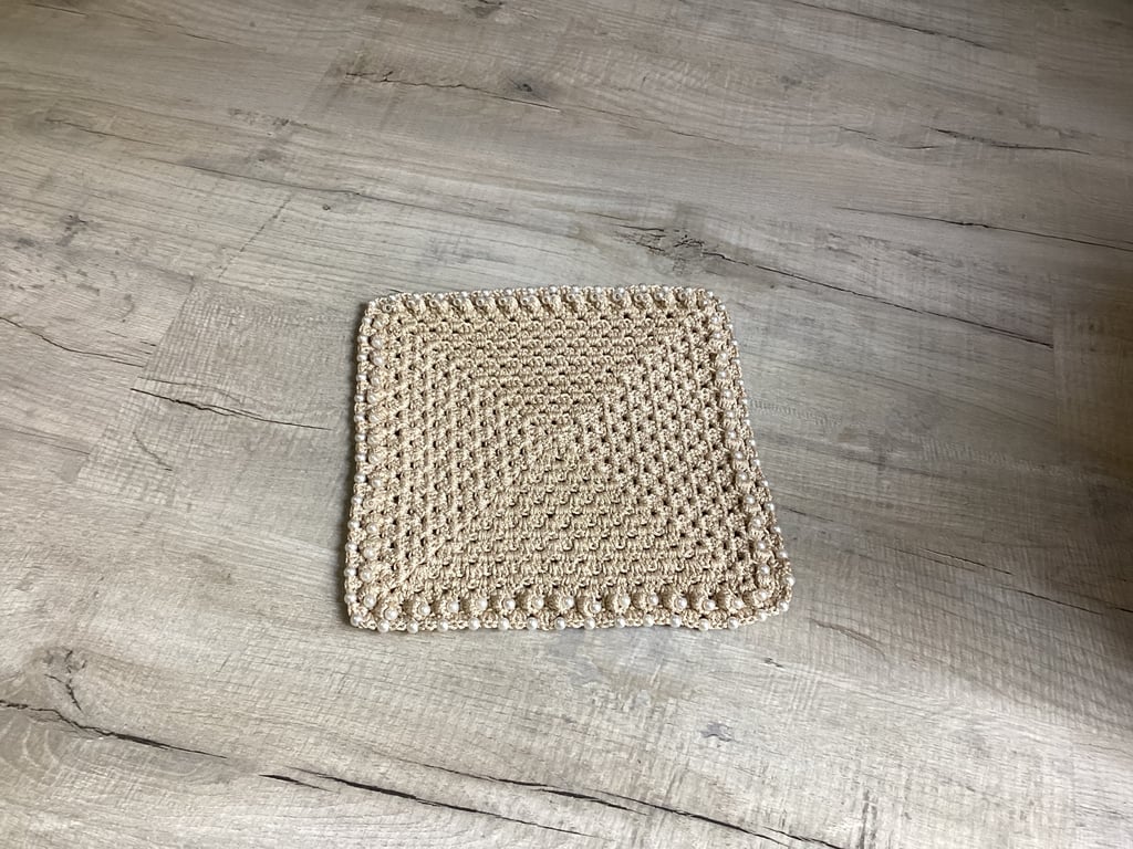 Crochet large coaster 