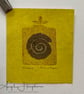 Small Lino and Block Print - Bottle with Fossil - Image 2