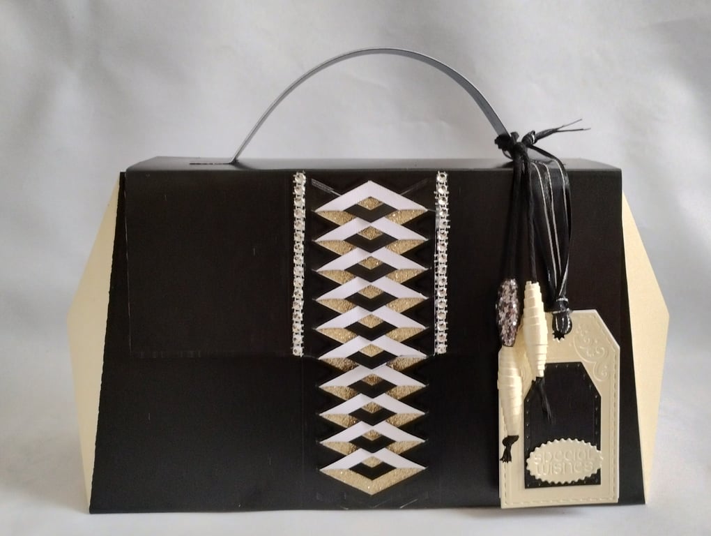 Unique Handmade Art Deco Style Handbag Style Keepsake Gift Box