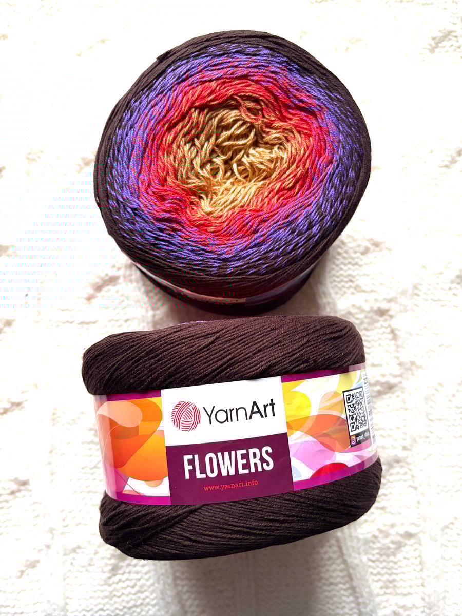 1 cake x 250g YarnArt Flowers Yarn Cake - Colour 265 : Cotton Blend