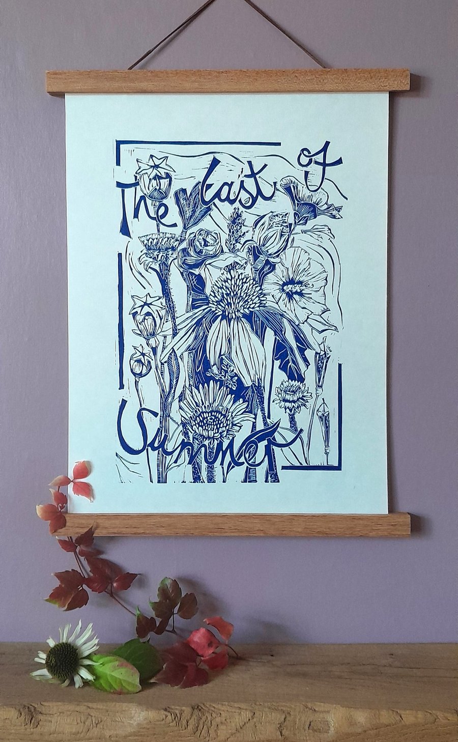'The Last of Summer', Lino Print 
