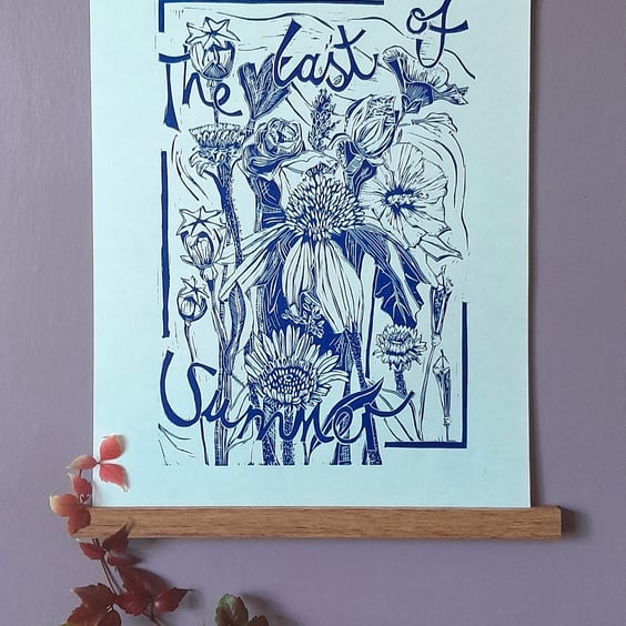'The Last of Summer', Lino Print 