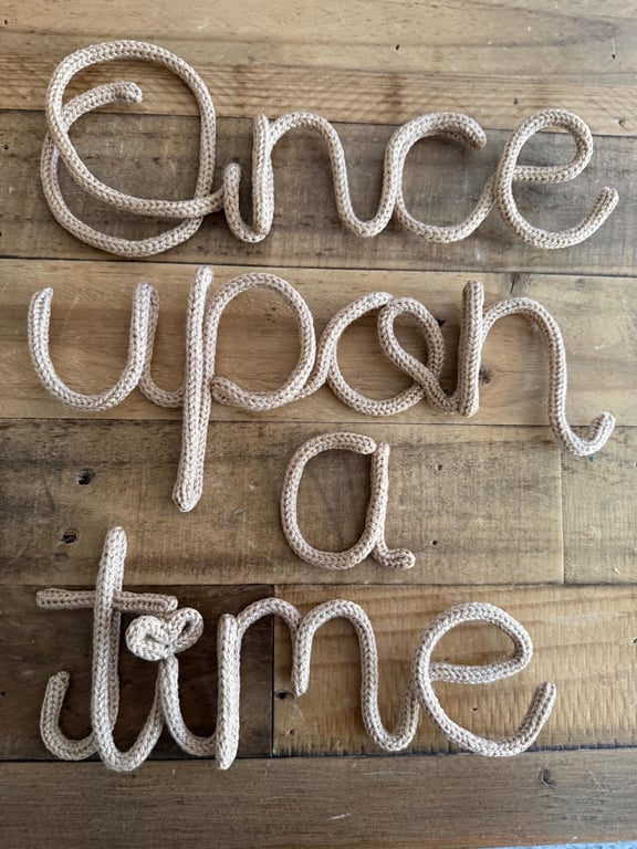 Once upon a time. Beige wire wall art