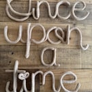 Once upon a time. Beige wire wall art