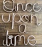 Once upon a time. Beige wire wall art