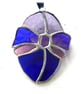Easter Egg Suncatcher Stained Glass Handmade Blue purple 010 - Image 2