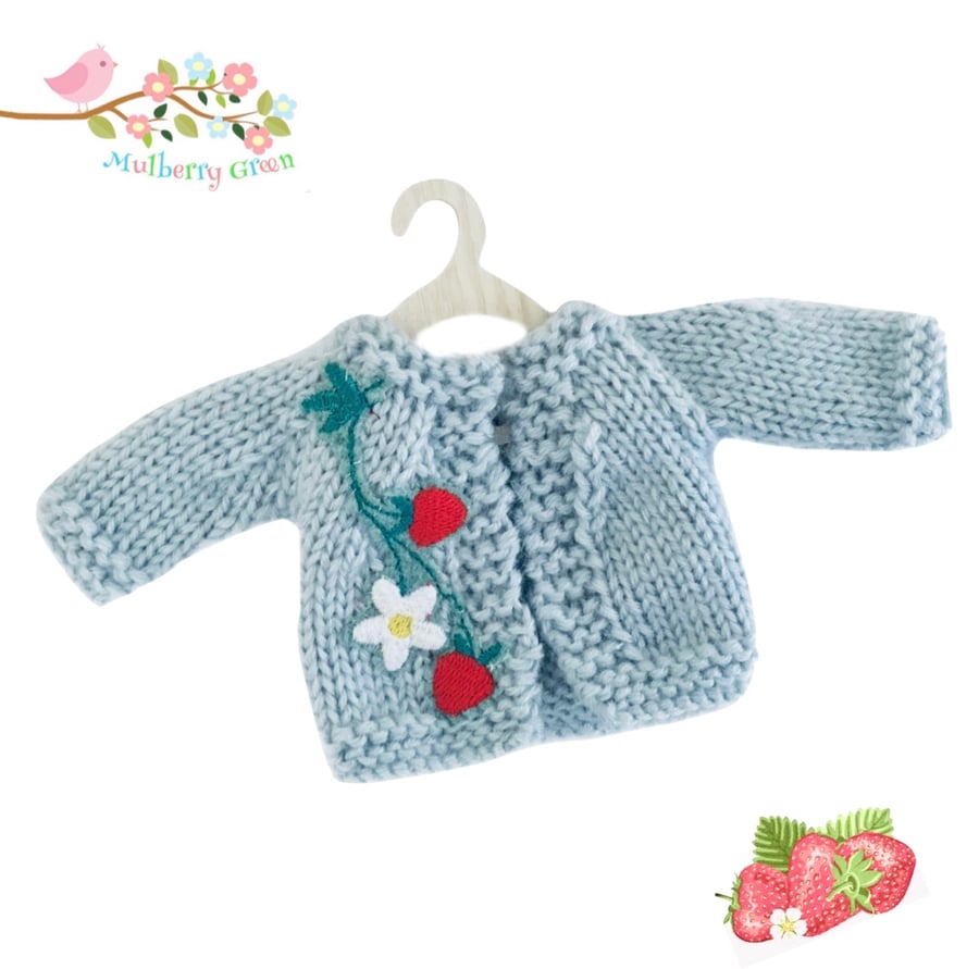 Strawberries Embroidered Cardigan 
