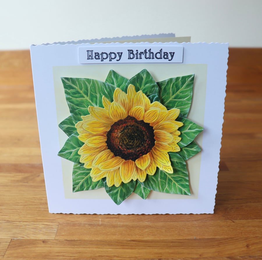 Sunflower Birthday Personalised Card