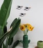 Puffin wall decoration, set of 3 flying miniature birds, wooden hand painted. - Image 5