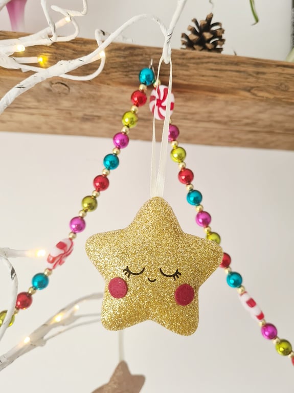 Christmas star felt decoration
