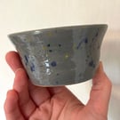 Grey speckle-glazed dish