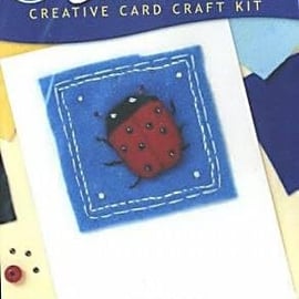 Ladybird Felt Applique Card Kit - Card It! Series